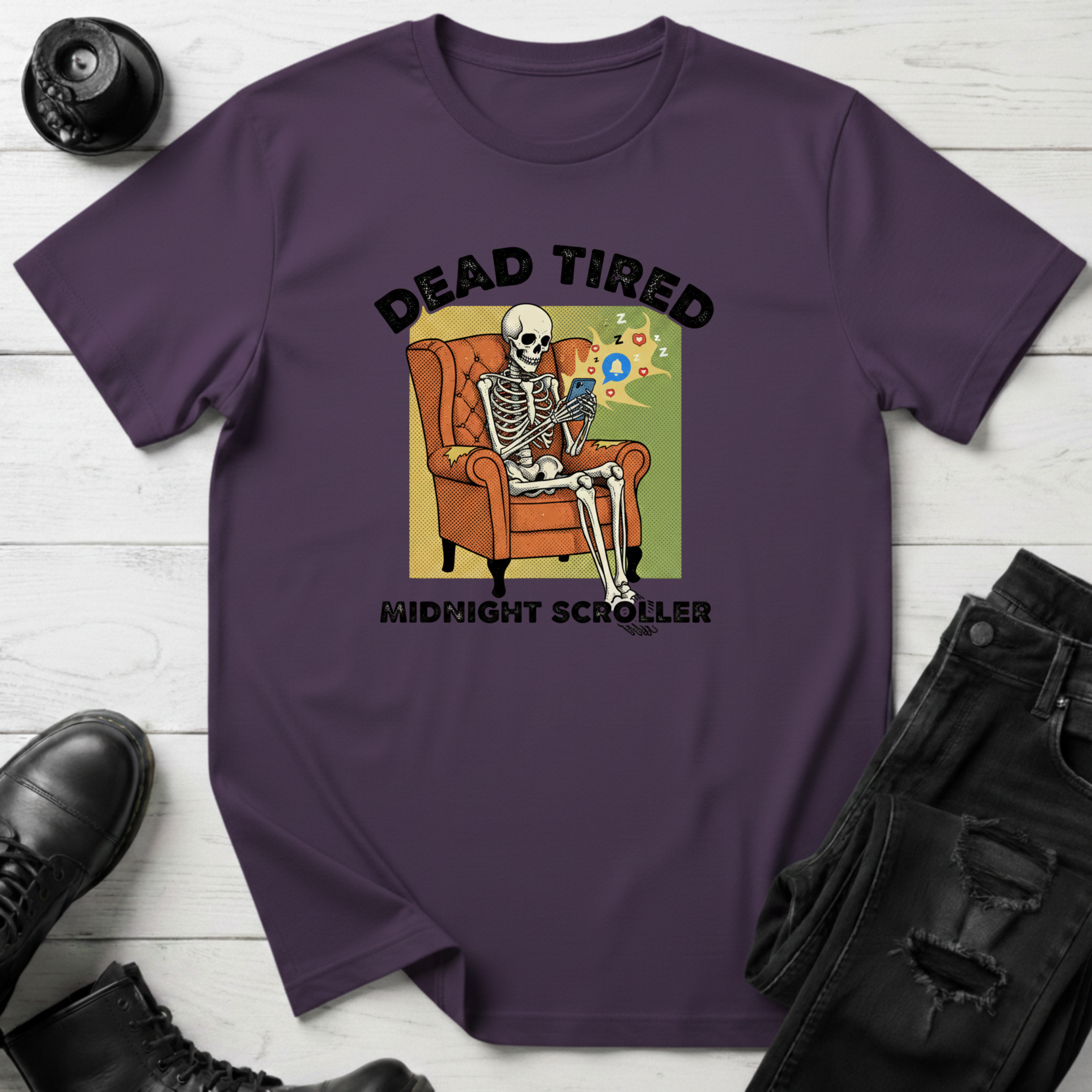 Dead Tired Midnight Scroller T-Shirt