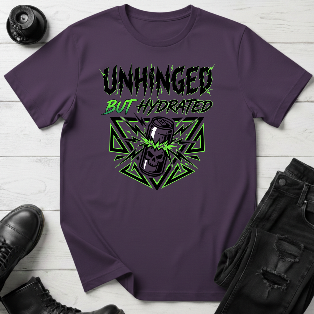 Unhinged But Hydrated Energy Drink T-Shirt
