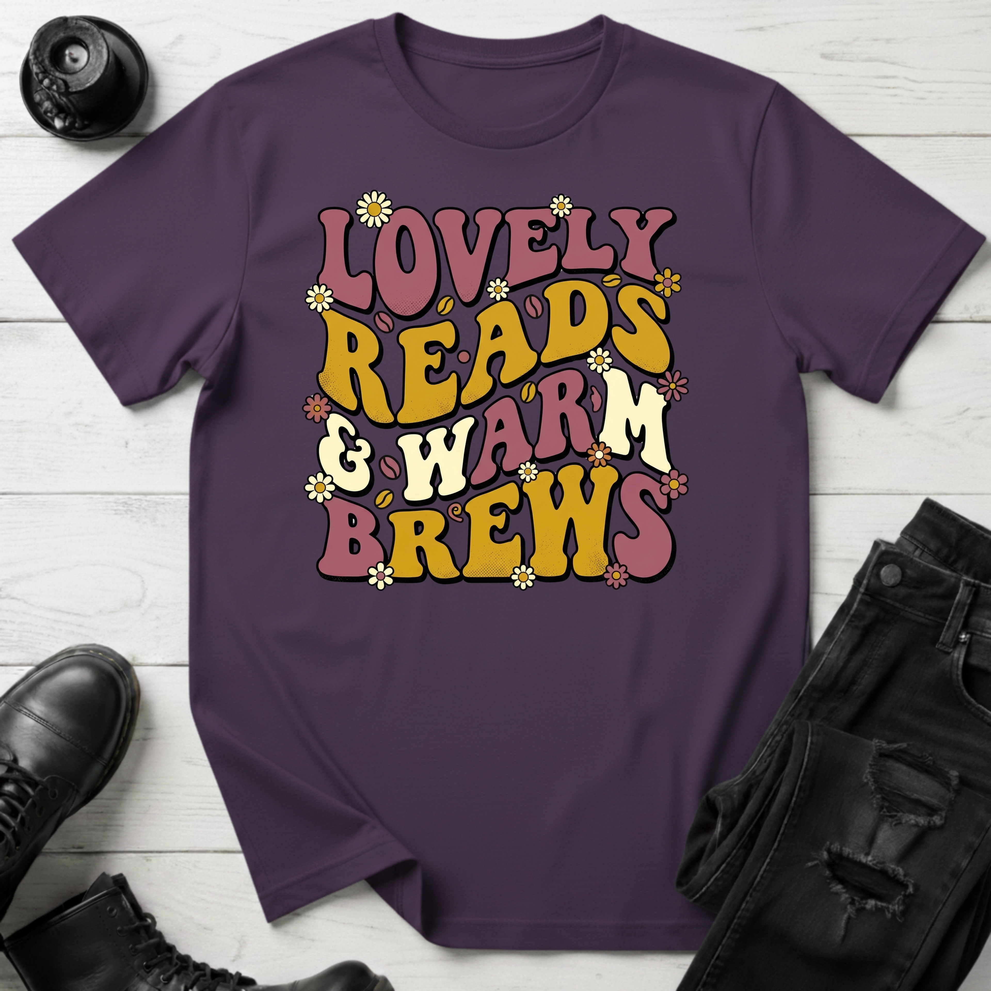 Lovely Reads & Warm Brews T-Shirt