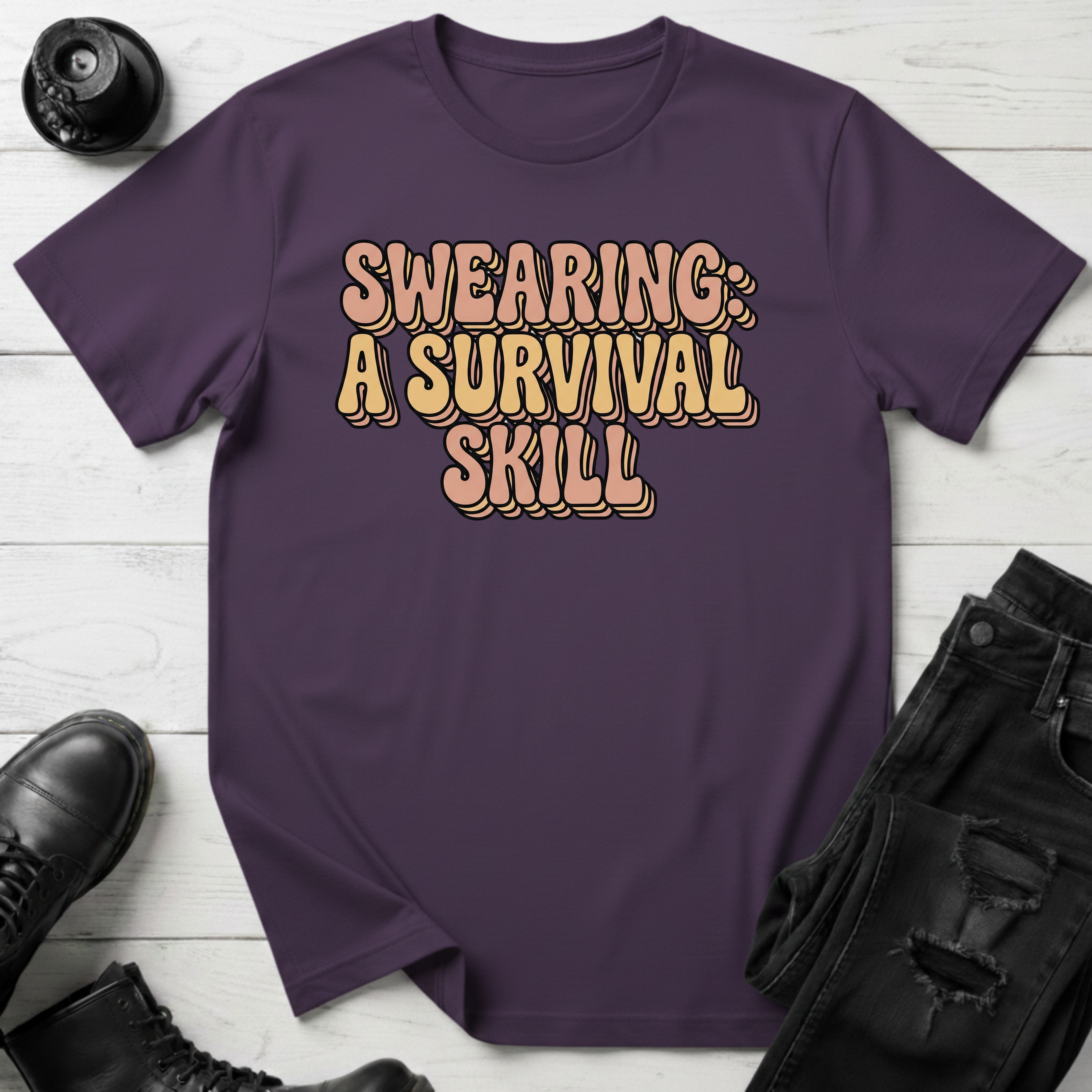 Swearing: A Survival Skill T-Shirt