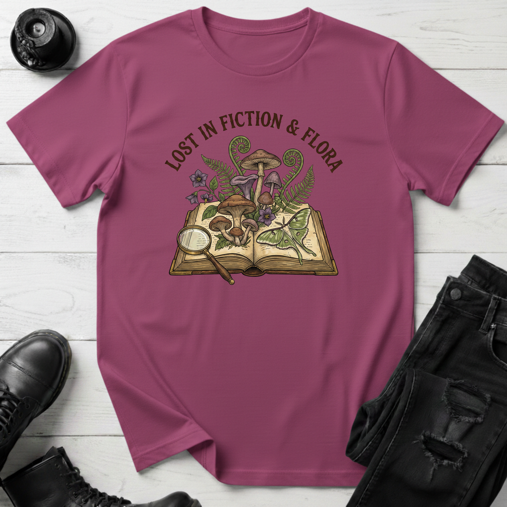 Lost in Fiction and Flora T-Shirt