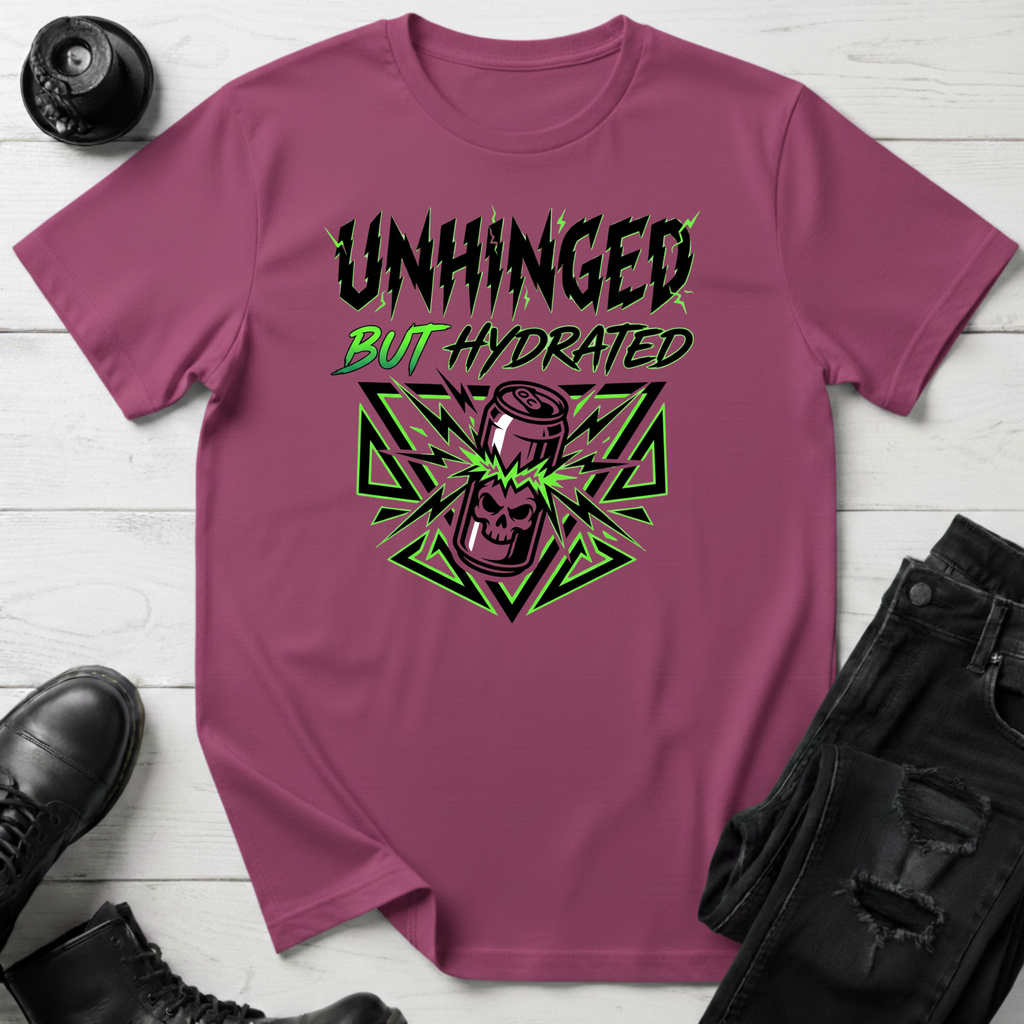 Unhinged But Hydrated Energy Drink T-Shirt