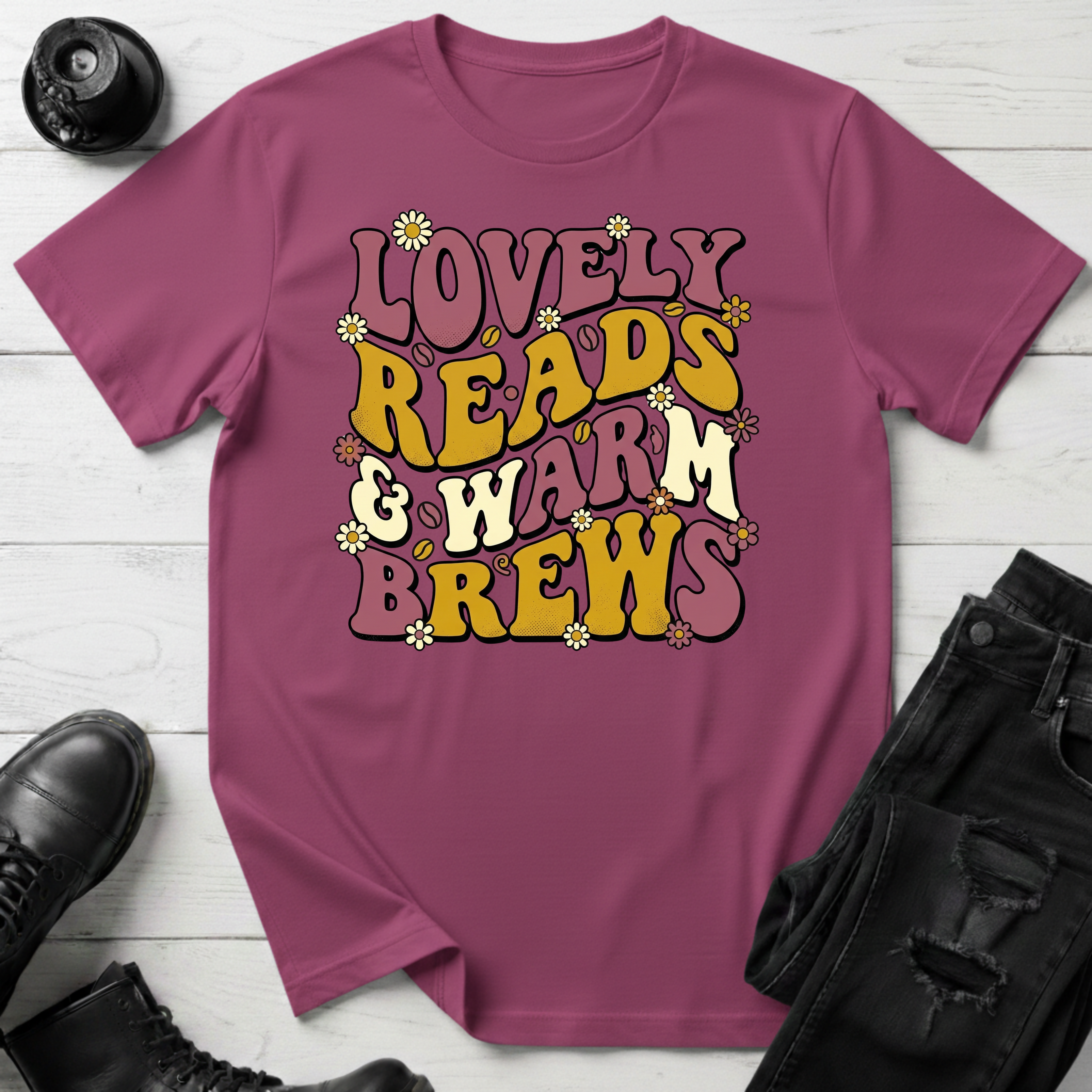 Lovely Reads & Warm Brews T-Shirt