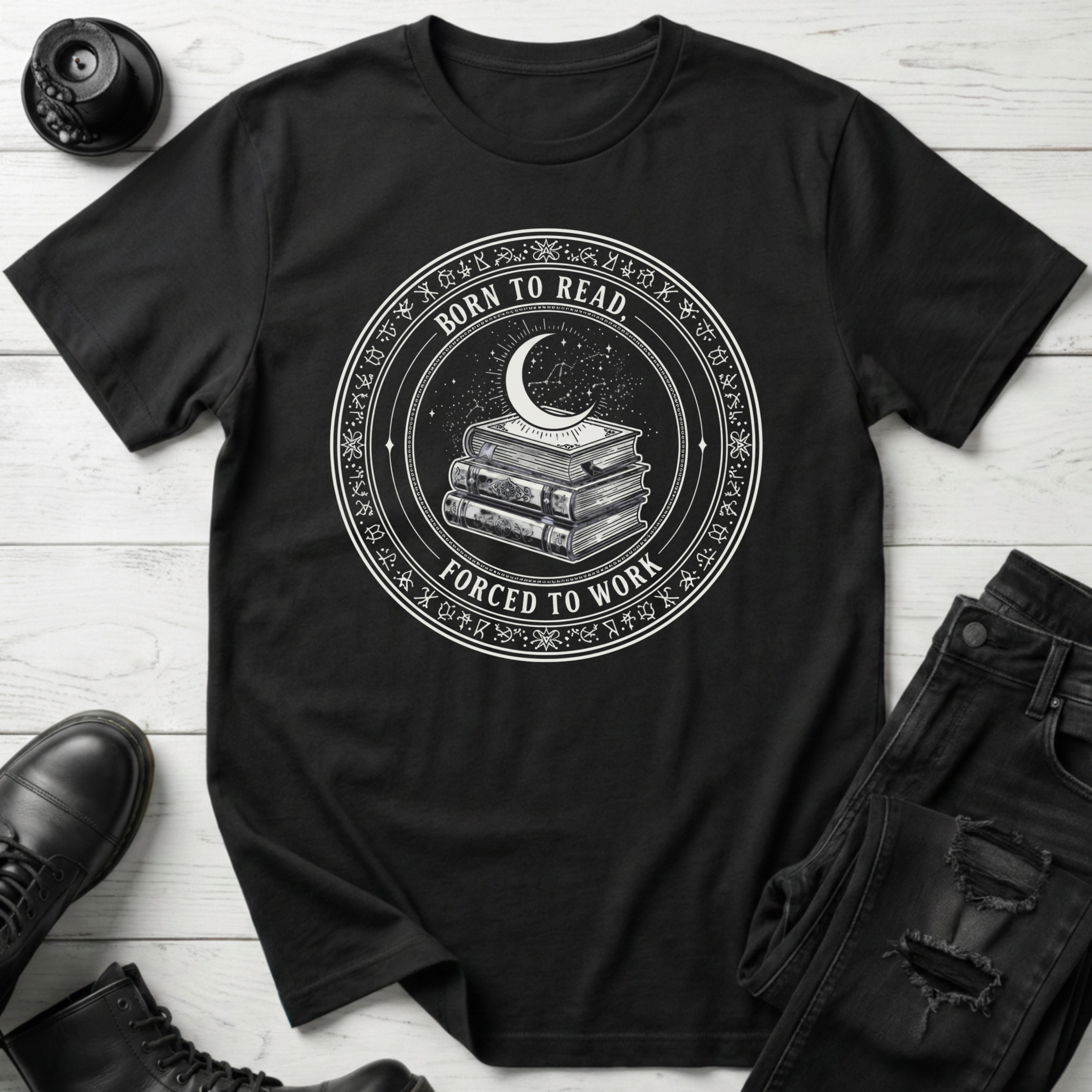 Born To Read, Forced To Work T-Shirt