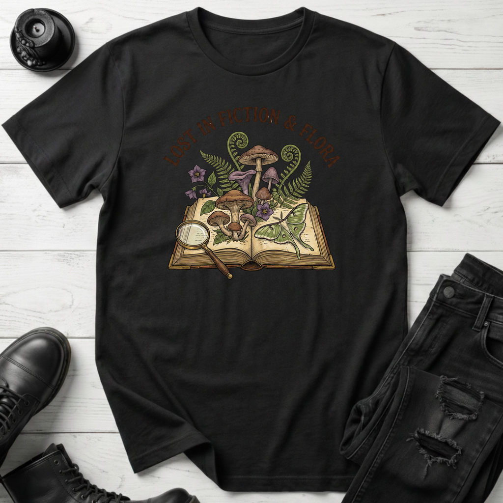 Lost in Fiction and Flora T-Shirt