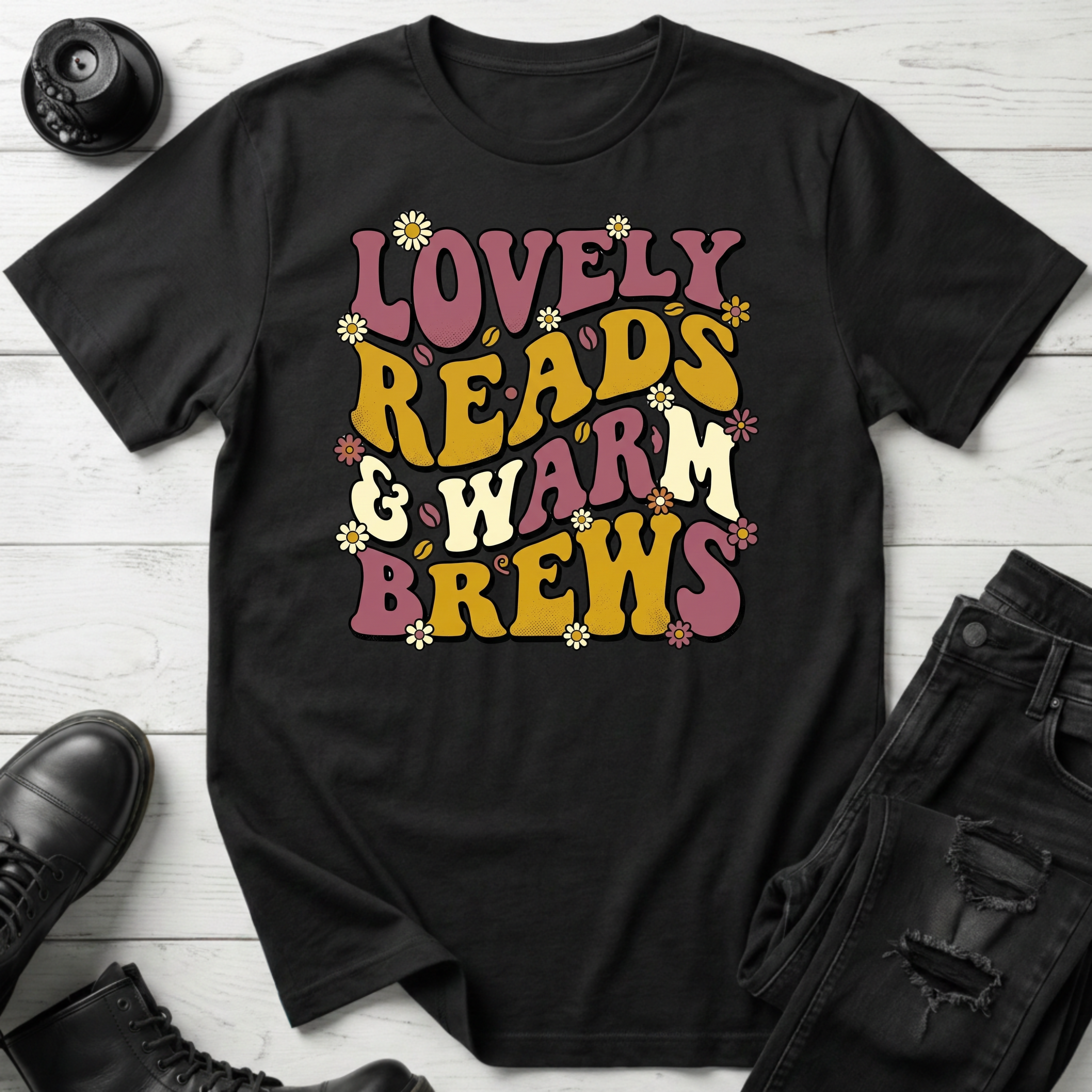 Lovely Reads & Warm Brews T-Shirt