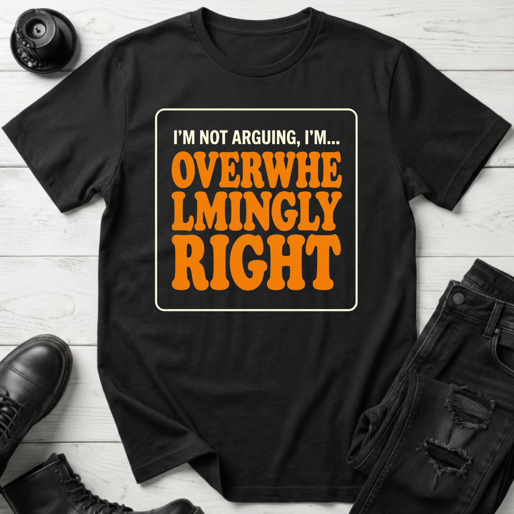 I’m Not Arguing, I’m Overwhelmingly Right T-Shirt
