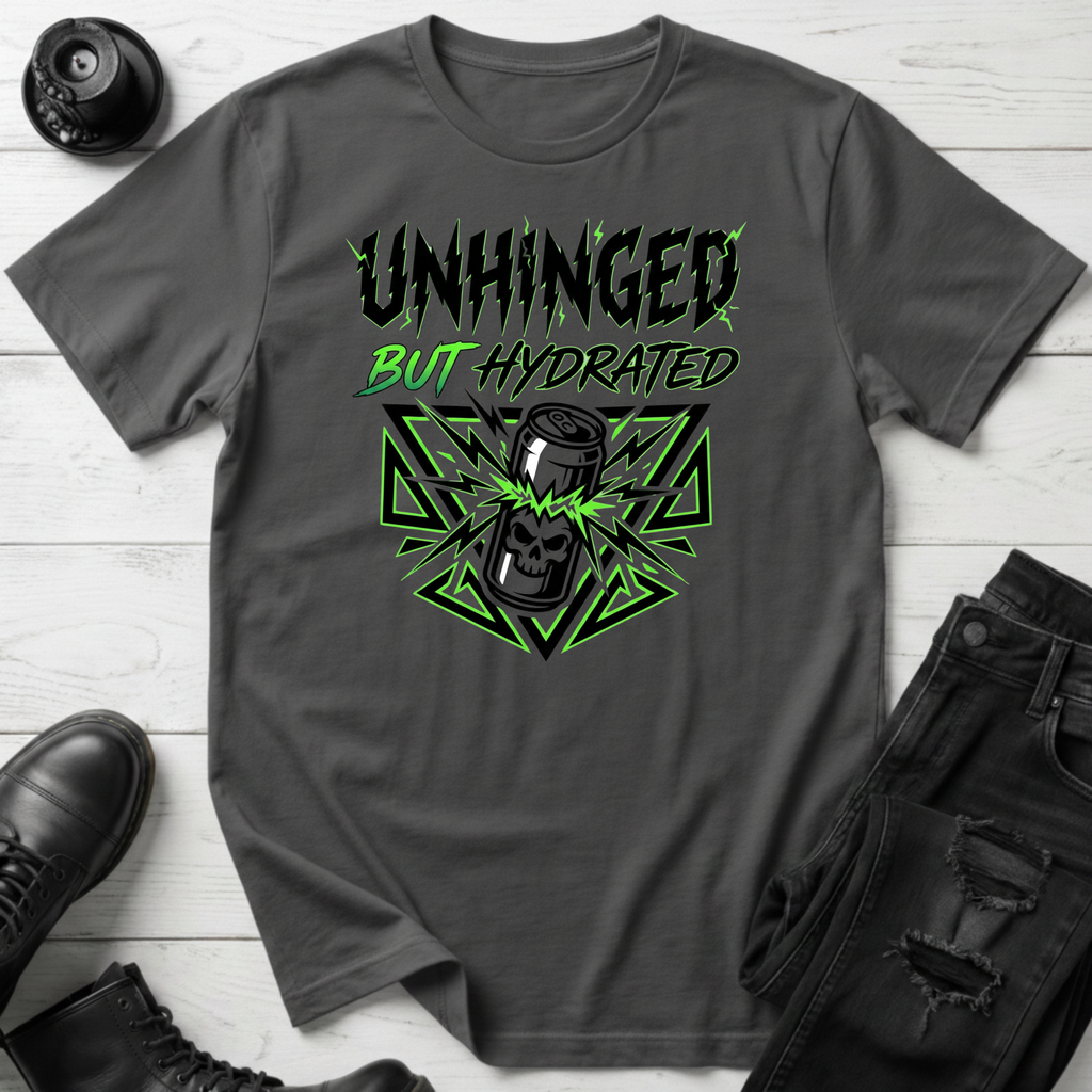 Unhinged But Hydrated Energy Drink T-Shirt