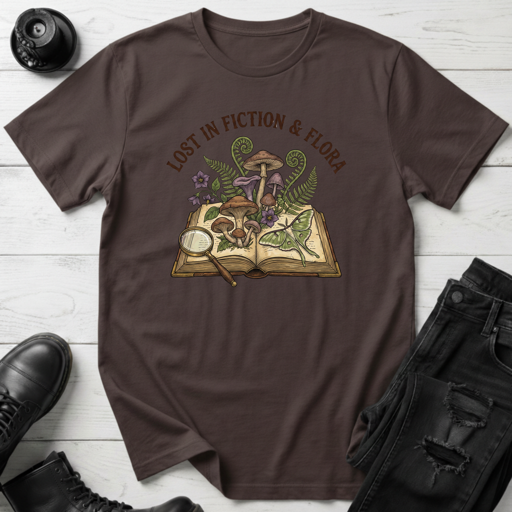Lost in Fiction and Flora T-Shirt