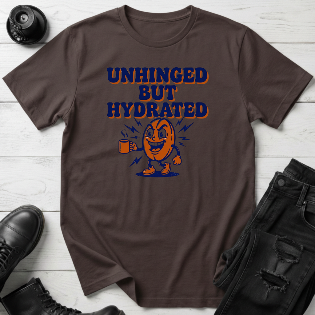 Unhinged But Hydrated Coffee Bean T-Shirt