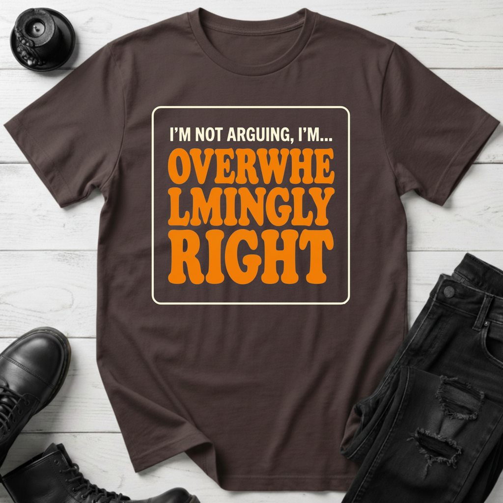 I’m Not Arguing, I’m Overwhelmingly Right T-Shirt