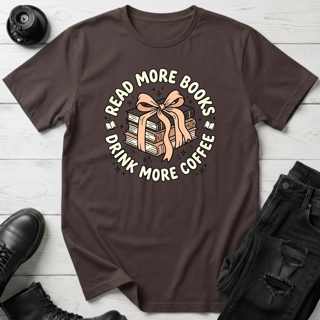 Read More Books, Drink More CoffeeT-Shirt