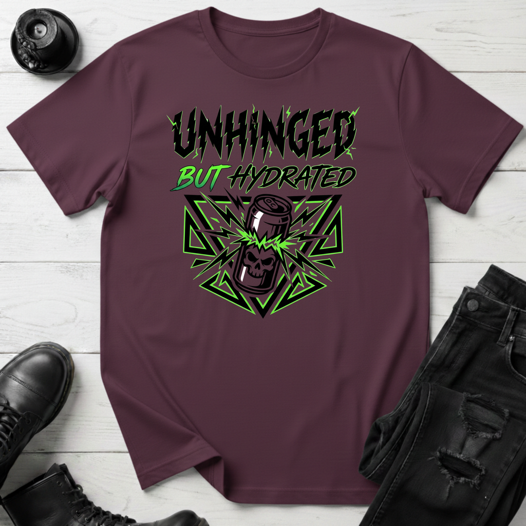 Unhinged But Hydrated Energy Drink T-Shirt