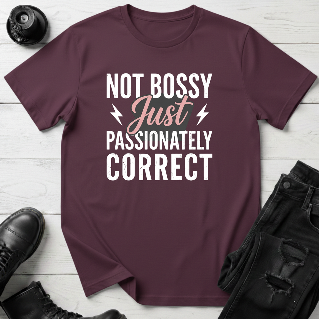 Not Bossy Just Passionately Correct T-Shirt