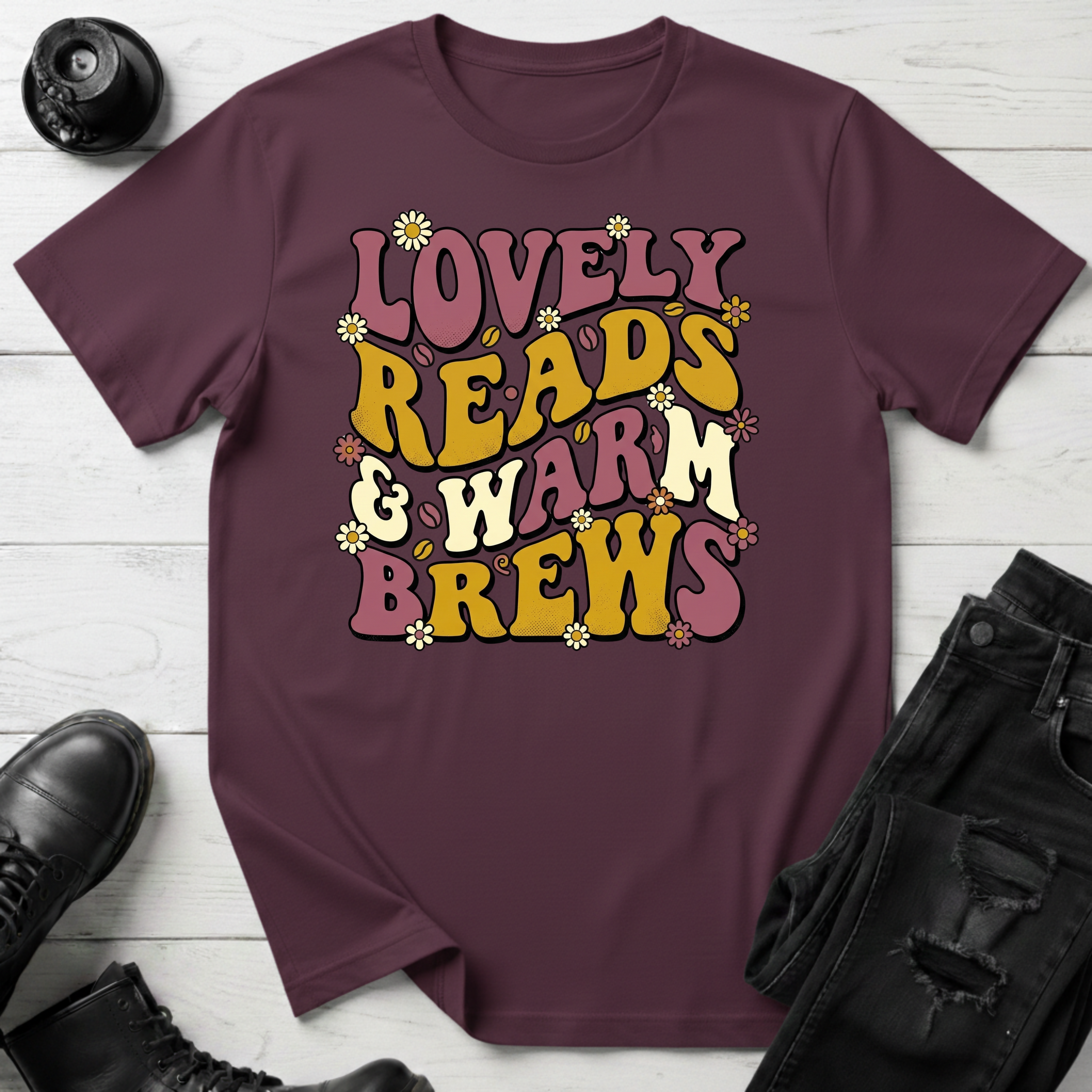 Lovely Reads & Warm Brews T-Shirt