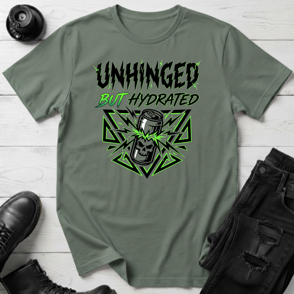 Unhinged But Hydrated Energy Drink T-Shirt