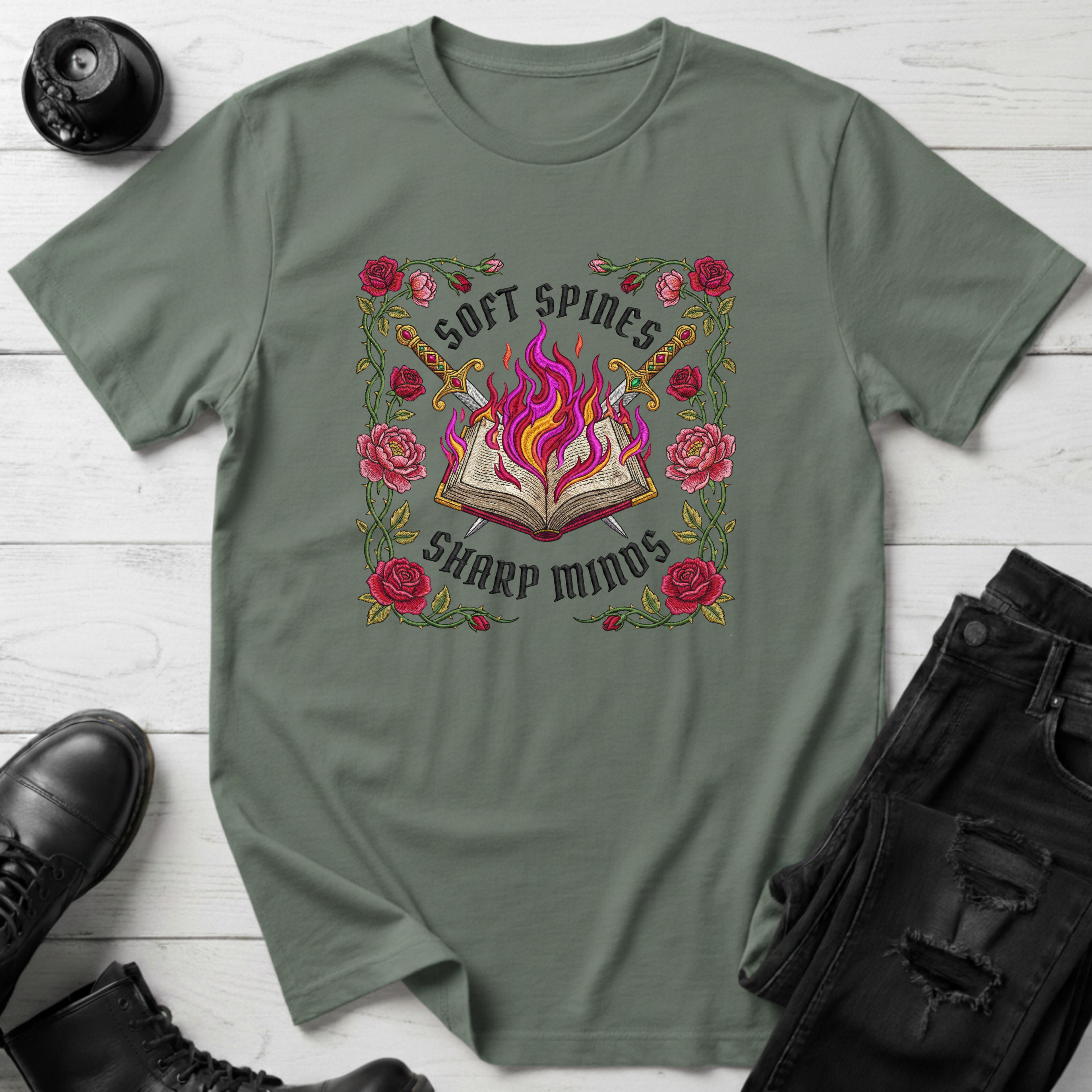 Soft Spines Sharp Minds T-Shirt