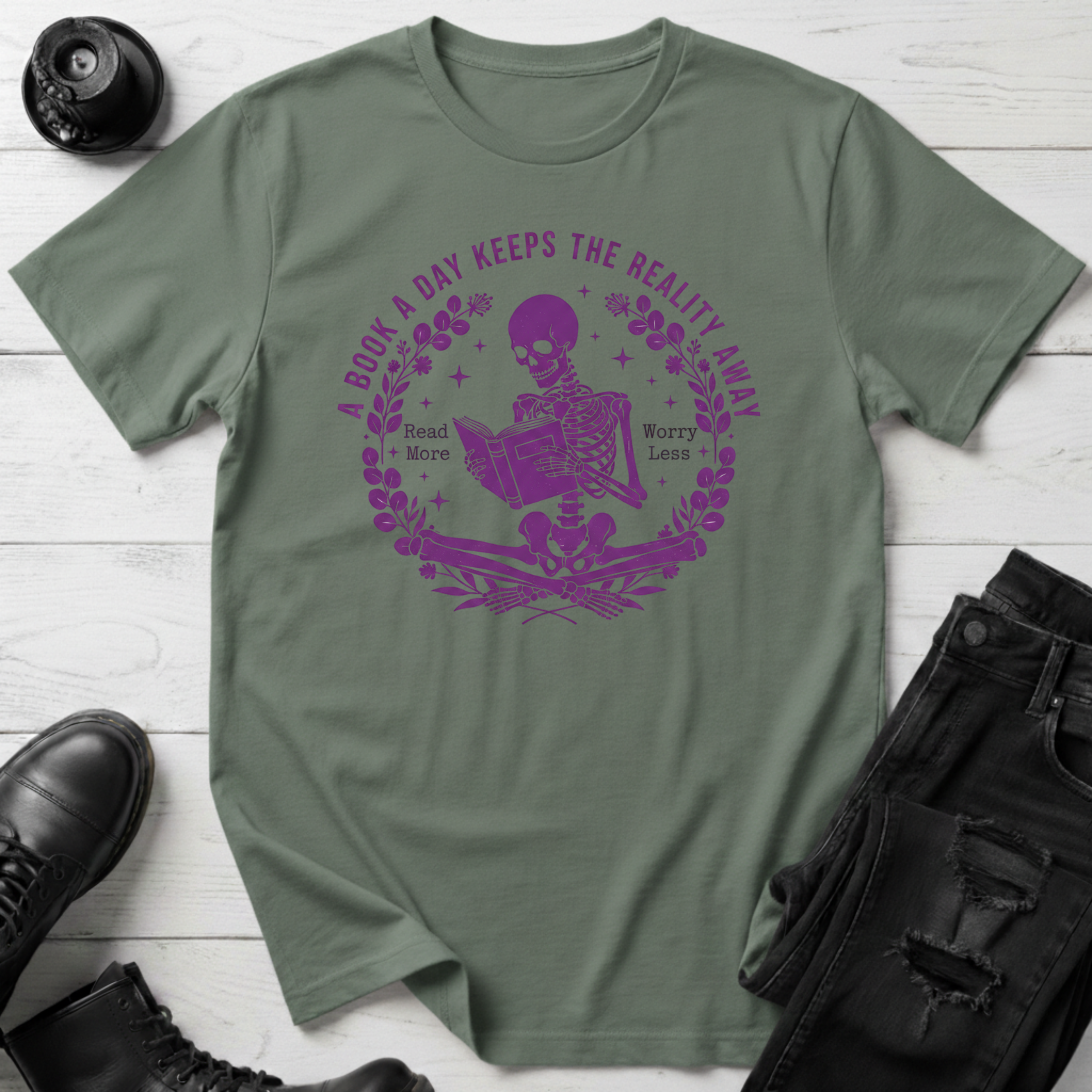 A Book A Day Keeps The Reality Away T-Shirt