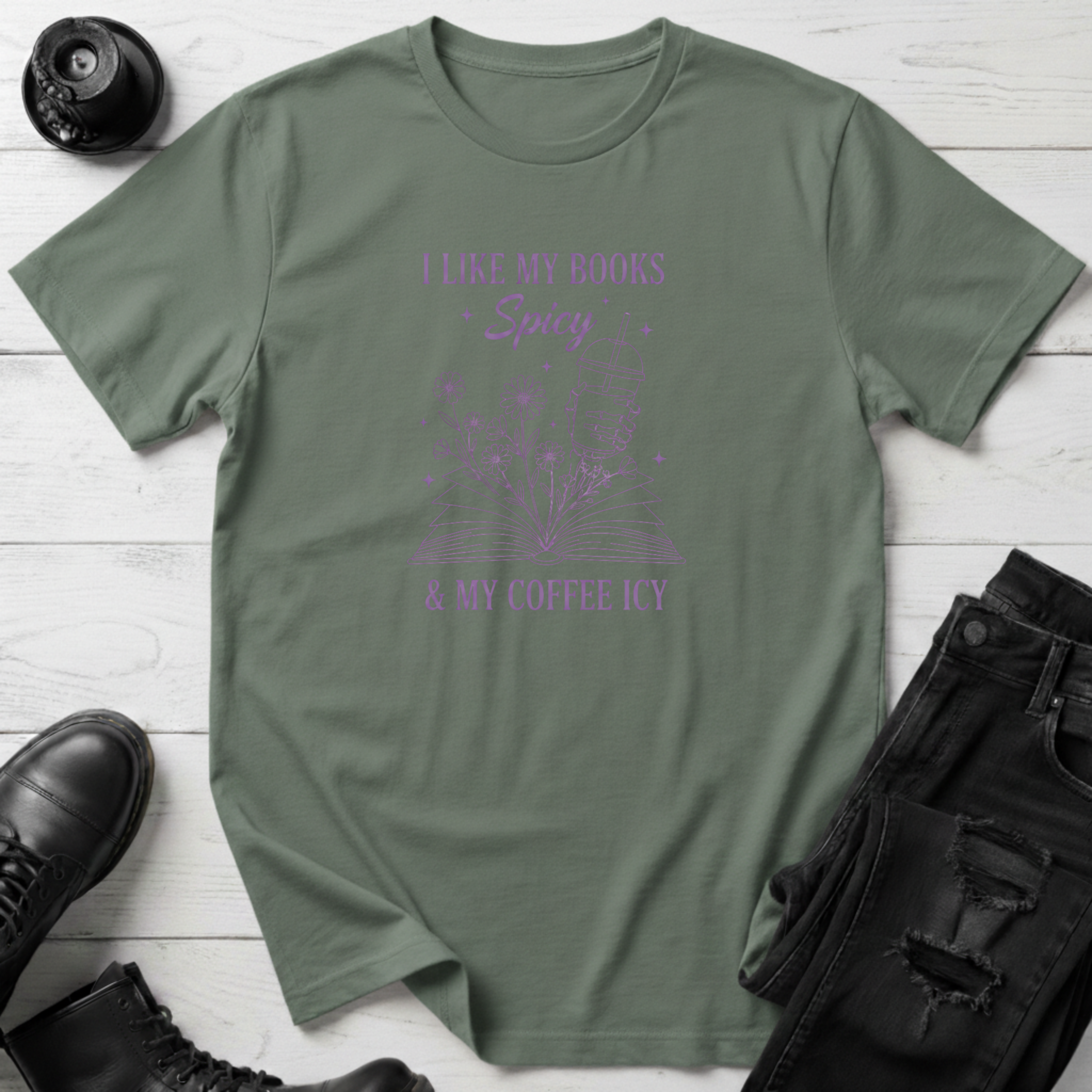 Books Spicy/Coffee Icy T-shirt