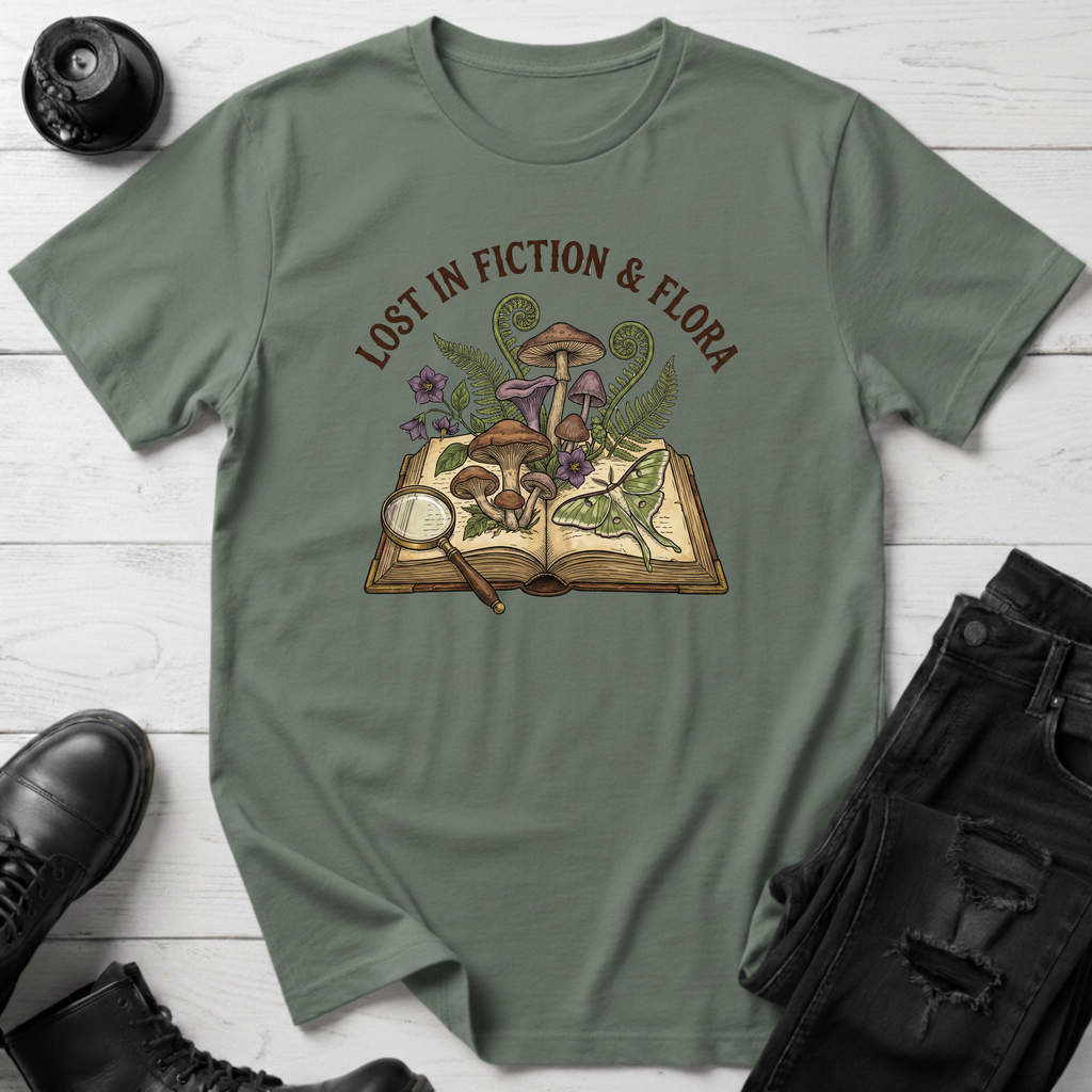 Lost in Fiction and Flora T-Shirt