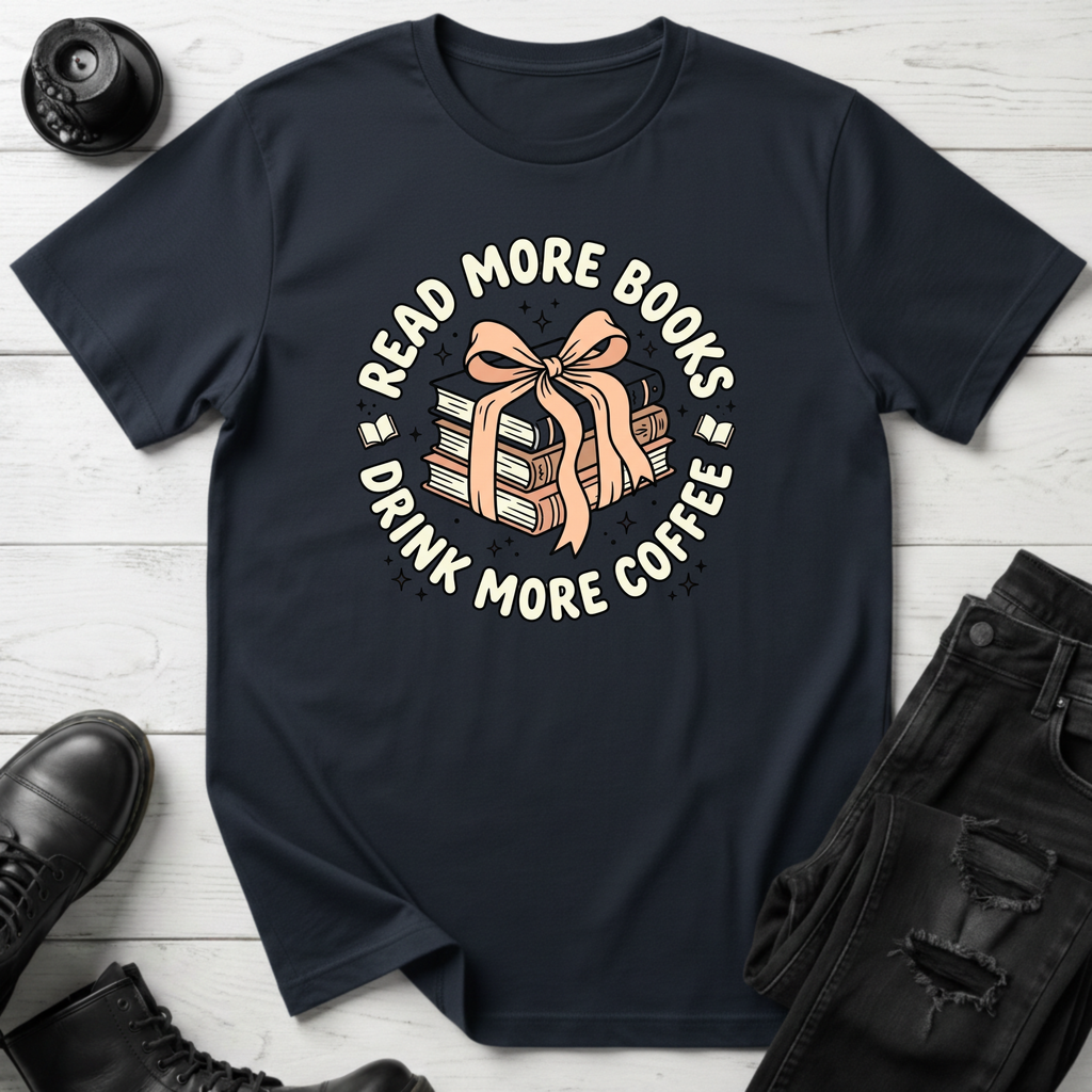 Read More Books, Drink More CoffeeT-Shirt