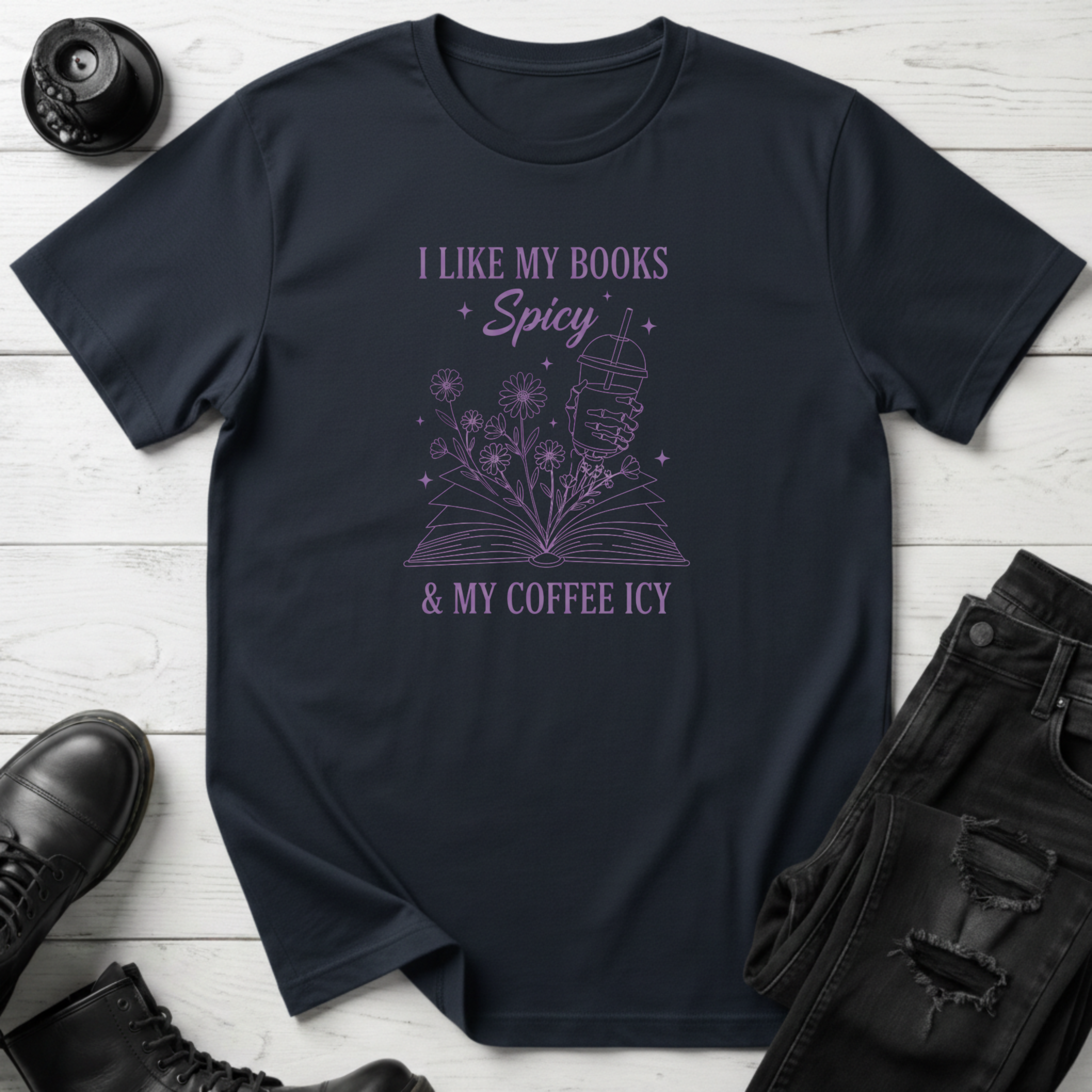 Books Spicy/Coffee Icy T-shirt