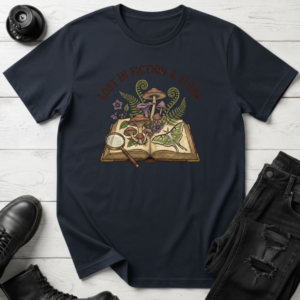 Lost in Fiction and Flora T-Shirt