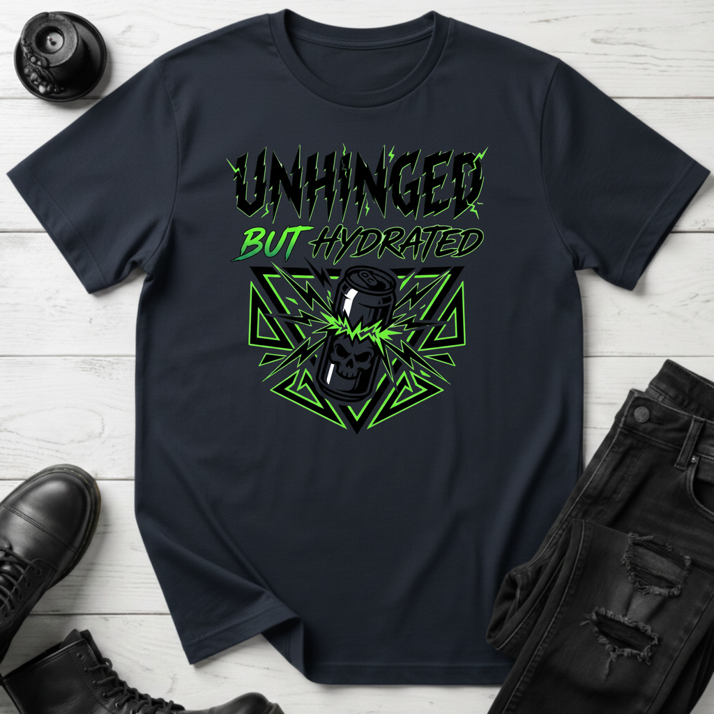 Unhinged But Hydrated Energy Drink T-Shirt
