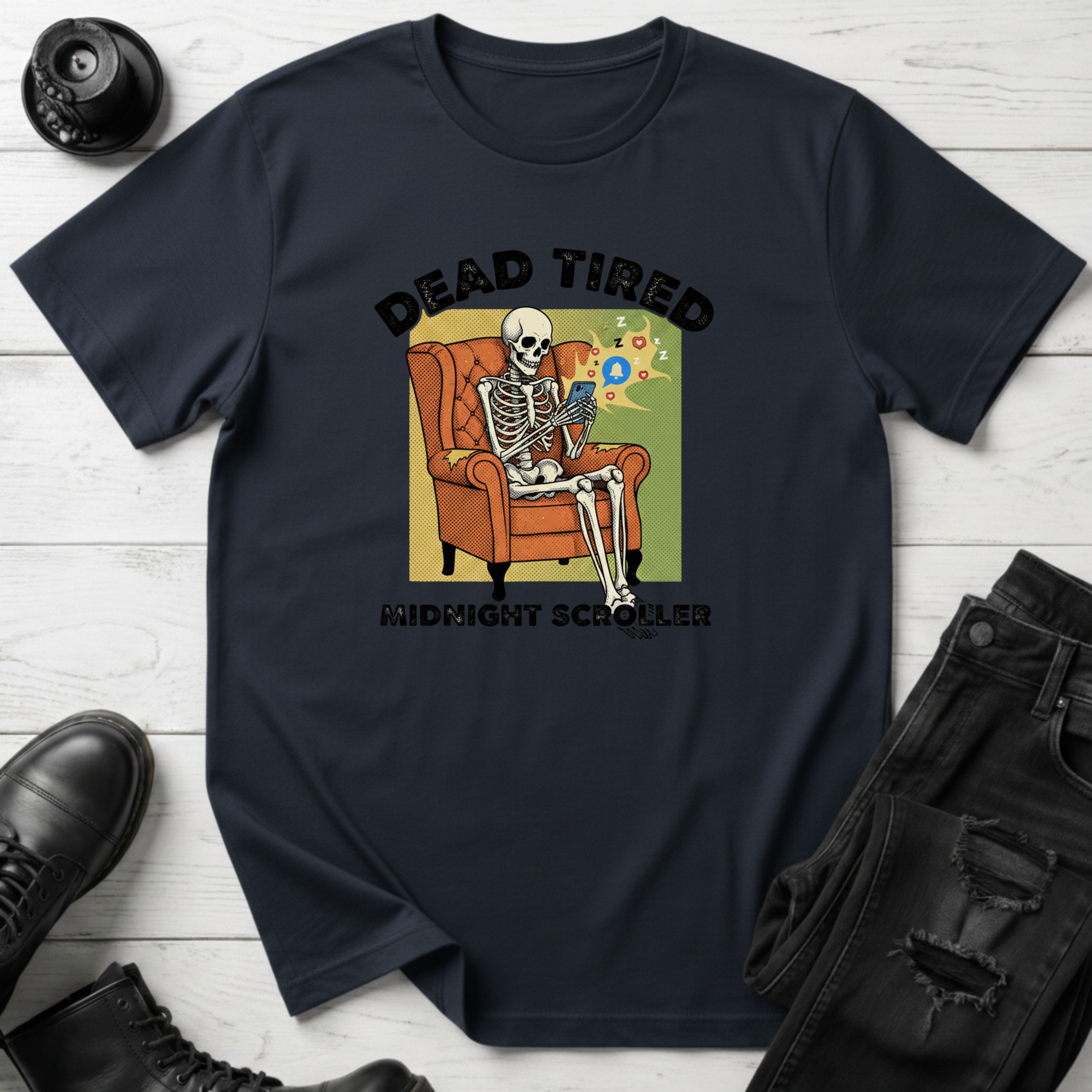 Dead Tired Midnight Scroller T-Shirt