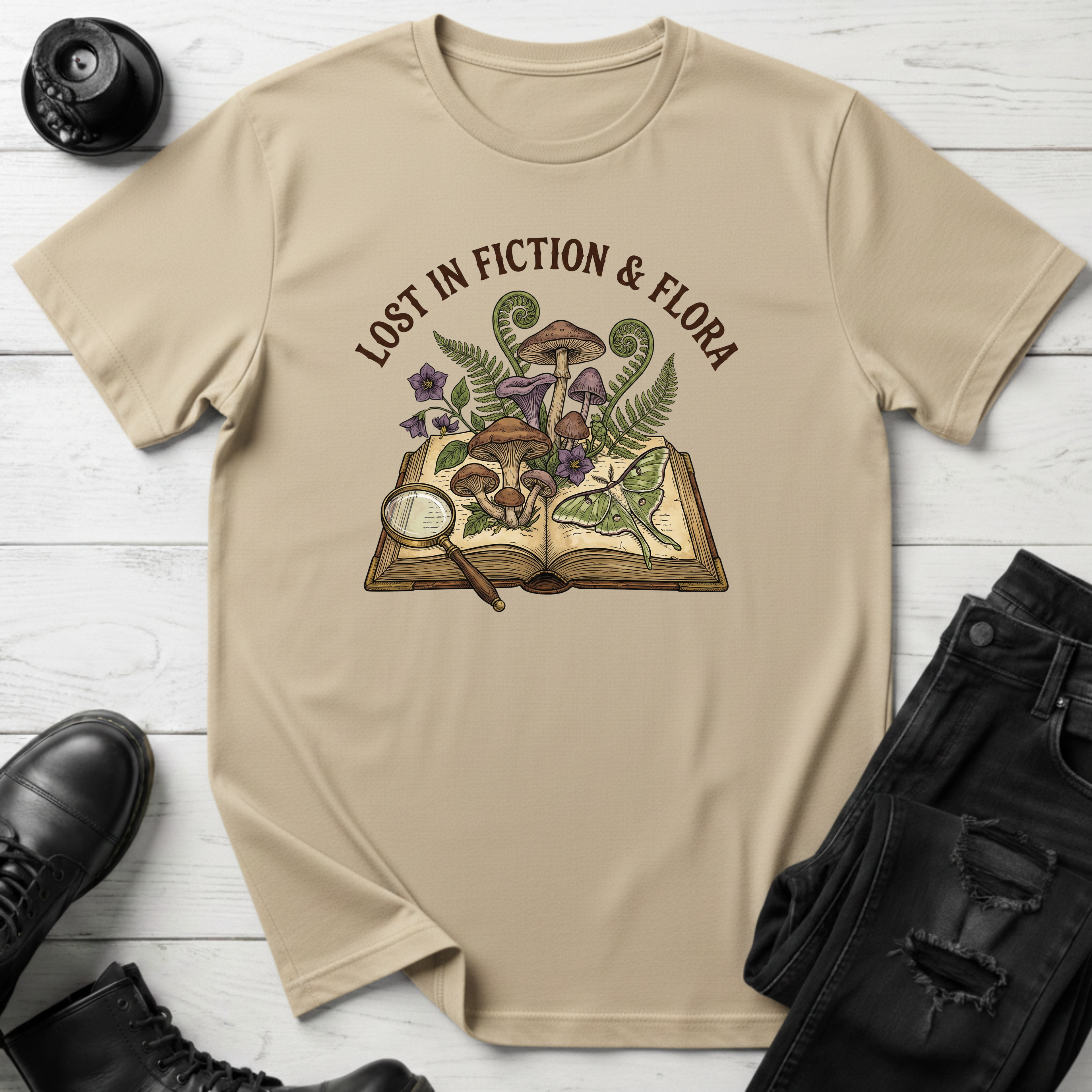 Lost in Fiction and Flora T-Shirt