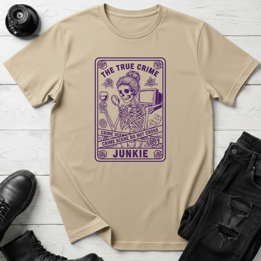 True Crime Junkie Tarot T-Shirt